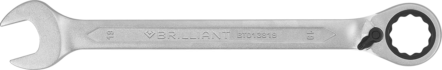 BRILLIANT TOOLS BT013832 Ratchet Ring Spanner 32mm [Powered by KS Tools]