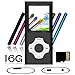 Tomameri - Portable MP3 / MP4 Player with Rhombic Button, Including a 16 GB Micro SD Card and Support Up to 64GB, Compact Music, Video Player, Photo Viewer Supported - White-and-Black