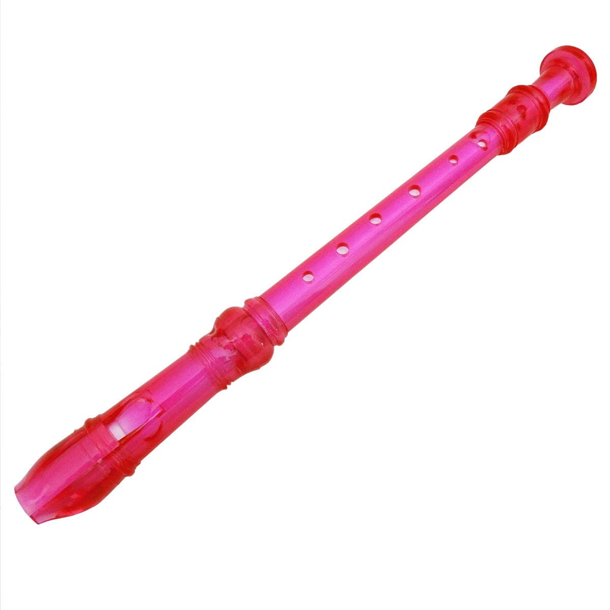 keepdrum RC002PK Soprano Recorder German Fingering Transparent Pink