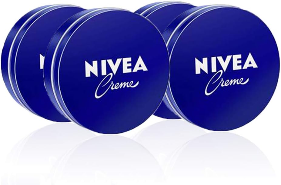 NIVEA Creme 4x75ml Moisturising Skin Face Body Cream for Family