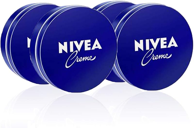 NIVEA Creme 4x75ml Moisturising Skin Face Body Cream for Family