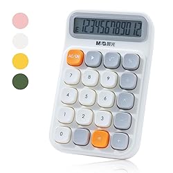 M&G Mechanical Switch Calculator, 12 Digits, Large
