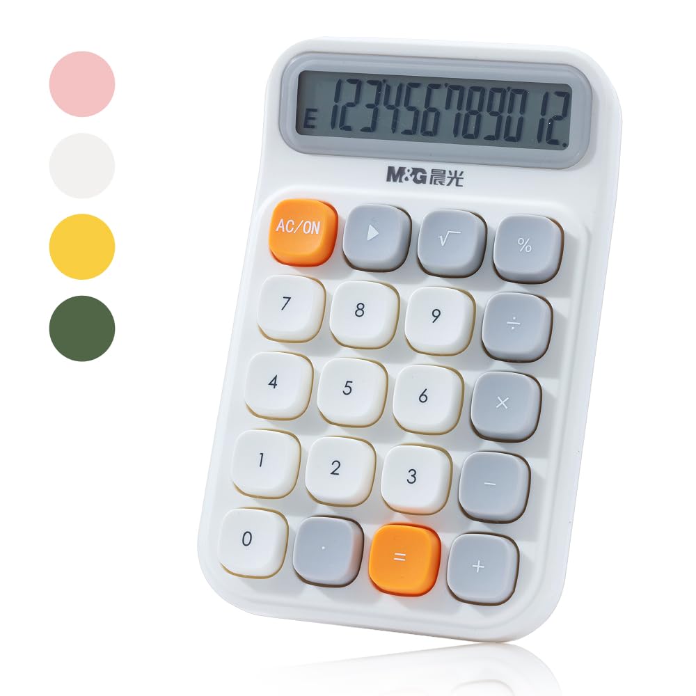 M&G Mechanical Switch Calculator, 12 Digits, Large