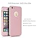 iPhone 5S Case, KAMII Ultra Thin Full Body Coverage Protection 360 Degree All-round Protection Hard Slim Case for iPhone 5S with Tempered Glass Screen Protector (Rose Golden)