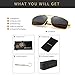 SUNGAIT Ultra Lightweight Rectangular Polarized Sunglasses UV400 Protection (Gold Frame Grey Lens, 62) Metal Frame 2458 JKH