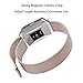 Maledan Metal Bands Compatible with Fitbit Ionic, Stainless Steel Milanese Loop Replacement Accessories Bracelet Strap with Magnet Closure for Fitbit Ionic Smart Watch, Rose Gold, Small