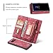 Galaxy Note 8 Case,AKHVRS Handmade Premium PU Leather Wallet Case,Zipper Wallet Case [Magnetic Closure]Detachable Magnetic Case & Card Slots for Samsung Galaxy Note 8 - Red
