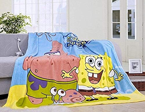 cathy HOUSE Blaze Children's Cartoon Printing Blanket, BL1305 Spongebob Coral Fleece Blanket (28 By 40 Inch)