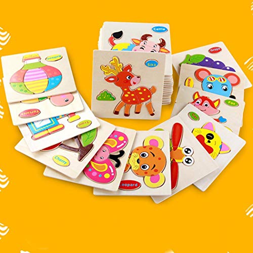 Kaimu Baby Wooden Puzzle Three Dimensional Educational Toys Early Kids Development Toy Pegged Puzzles - Thumbnail 4