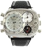 YouYouPifa Hot Selling 3 Dial Stainless Steel Quartz Watch (White)