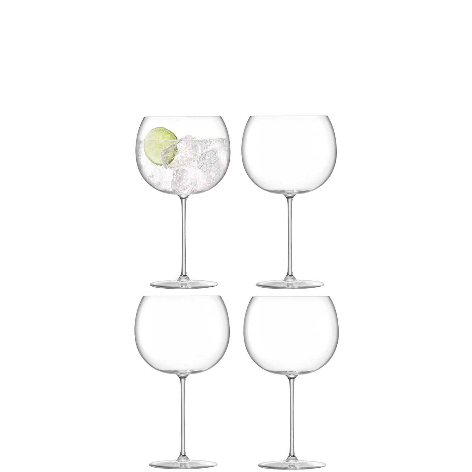 LSA International Borough Balloon Glass 680 ml Clear | Set of 4 | Dishwasher Safe | BG09