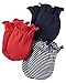 Carters Unisex Baby Mittens (Baby) - Red/Navy/Stripe- 0-3M