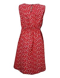Mogul Womens Dress Street Fashion Love Heart Prints Elastic Waist Mini Tank Dress