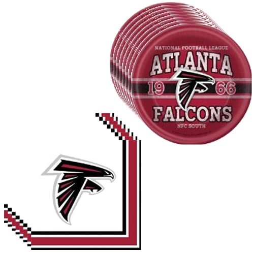 NFL Atlanta Falcons Party Pack for 8 Guests Including Plates and Napkins