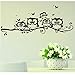 Wall Stickers,GOODCULLER Kids Vinyl Art Cartoon Owl Butterfly Wall Sticker Home Shop Background Decorated Decal Home Decor 5525CM