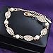 Mytys Gold Mesh Cubic Zirconia Crystal Beaded Tennis Fashion Bracelets