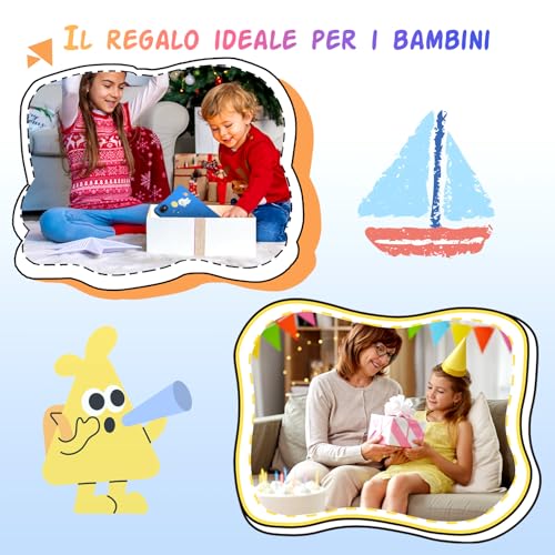 Tablet Bambini 10 Pollici, Android 16 Tablet per Bambini 3-12 Anni, 16GB RAM(4+12) + 64GB ROM, Controllo Genitori, GMS, 5000mAh, WiFi6, WidevineL1, con Custodia Anti-caduta e Penna, Garanzia di 4 anni