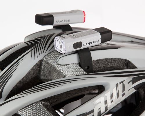AWE Nano FireTM USB 24 Lumens Rechargeable Helmet Light Set Front/Rear White CE Approved
