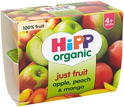 HiPP Organic Purely Fruits Apple, Peach &amp; Mango 4 x 100g