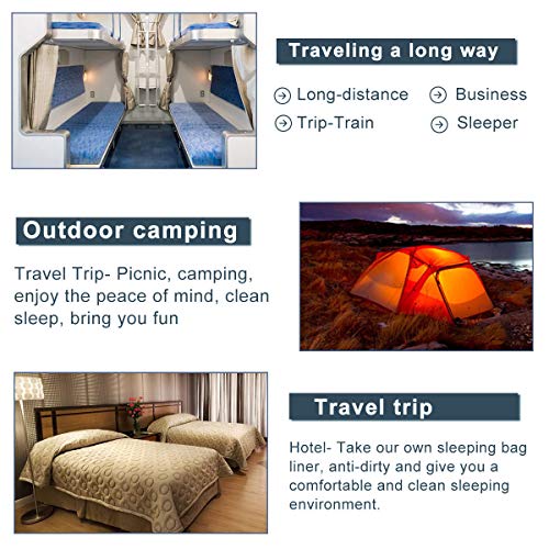 Sleeping Bag Liner Travel Camping Sheet Lightweight Breathable Cotton