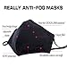 ZWZCYZ N95 Mask Dust Mask Anti Pollution Mask PM2.5 4 Layer Activated Carbon Filter Insert Can Be Washed Reusable Pollen Masks Cotton Mouth Mask for Men Women (Medium(Women's), Black)