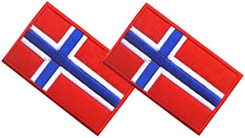 QTao PA102 Multiple Country Flag Velcro Patch 2 PCS (Norway)