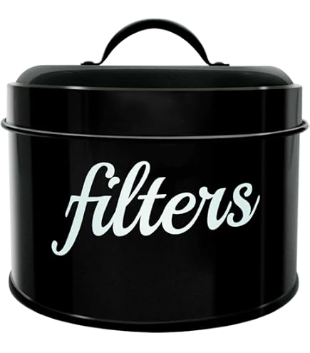MINCORD Support de filtre à café en bois avec couvercle, distributeur de filtres à café rustique, accessoires pour décoration de comptoir de café, bar