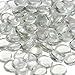 Dashington Flat Clear Marbles, Pebbles (5 Pound Bag/80oz) for Vase Filler, Table Scatter, Aquarium Decor, Gems