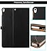 Cutebe Premium Folio Leather Stand Cover with Auto Wake/Sleep for Apple iPad Pro 10.5 Inch 2017 Release Black