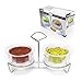 iKitchenPlus 2 Dipping Iced Bowls with Caddy Designed With the Hostess In Mind, Easy To Carry Display & Serve, Dip-On-Ice Serving Bowls Will Keep Your Dips Fresh While You Entertain Your Guest