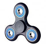 Fidget Hand Spinner EDC Focus Toy High Speed Tri-Spinner Stress Reducer With Premium Bearing - Perfect For ADD, ADHD, Anxiety, and Autism (Black & Blue)