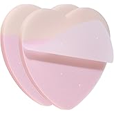 ONLYKXY Glitter Heart Shape Transparent Sticky Notes for Annotating,2.8in Pastel Color Waterproof Index Sticker Self-Stick Book Tabs Soft PET Marker Memo Pad for Home School Office (2, Pink)