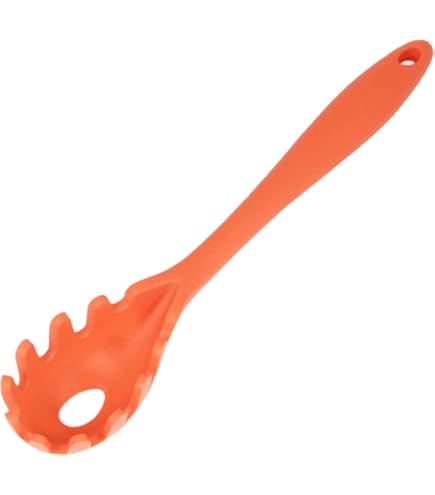 Cuisinart Cuchara Sólida De Nailon, Gris Con Mango Naranja