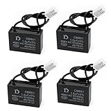 4 Pcs 450VAC 1.5uF 50/60Hz 5% Tolerance Fan Motor Capacitor CBB61