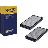 HENGST - E2944LC-2 - Air filter for the interior with activated carbon | Filters dust, pollen &amp; odors for allergy sufferers - For clean, fresh air in the vehicle