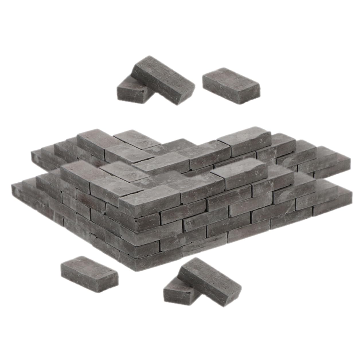 Gogogmee Miniature Brick Building Set 100Pcs Clay Diy Simulation Bricks for Micro Landscape and Dollhouse D Cor