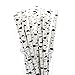 CTIGERS Birch Print Biodegradable Drinking Paper Straws for Party Box of 100