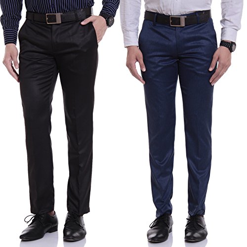 singham men's formal trousers - set of 2