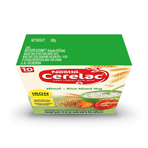 Nestle Cerelac infant Cereal with Milk - Wheat-Rice Mixed Vegetable (300 g) - Thumbnail 5