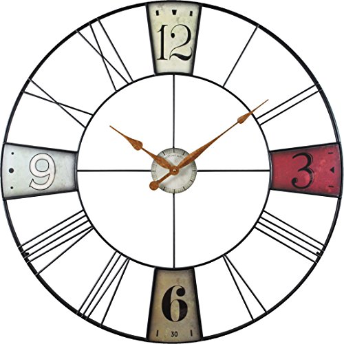 FirsTime & Co. Vibrant Plaques Wall Clock, 36", Multicolor