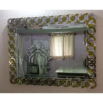Buy Quality Glass Golden Silver Horizontal Decorative Wall Mirror