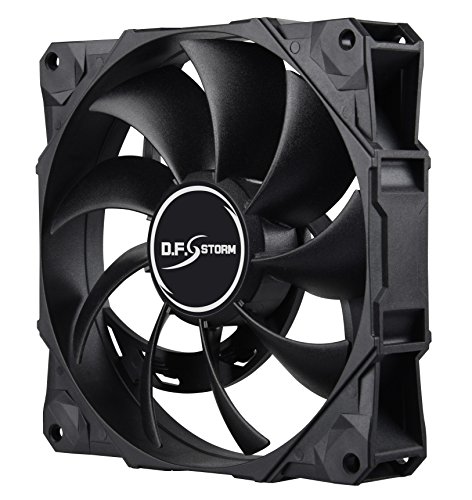 Enermax D.F. Storm 120mm Dust Free Rotation Technology High Performance 3,500 RPM with 3 peak RPM options and 4-pin PWM connector Case Fan, UCDFS12P