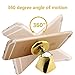 LP Magnetic Car Mount, 360 Degrees Universal Magnetic Car Mount Holder (Gold)