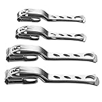 CAREMORE Nail Clippers-4pcs Sharp Stainless Steel Fingernail + Toenail Nail Cleaner Clipper Gift Set
