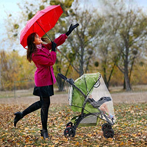image for Universal Baby Stroller Rain Cover + Mosquito Net,Idefair Weather Shie