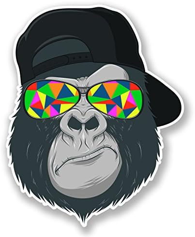 2 x Cool Gorilla Vinyl Stickers