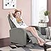FDW Recliner Sofa Massage Chair Home Theater Seating with Lumbar Support and Padded Backrest for Living Room and Bedroom (Textile, Grey)