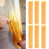Vivid HAPPY Orange Hair Color | Bright Orange Hair Dye | Neon ORANGE Temporary Hair Dye | With Shades of Golden Orange A Pack of 6 Temporary Hair Color | Color your Hair Crazy Orange in seconds with temporary HairChalk