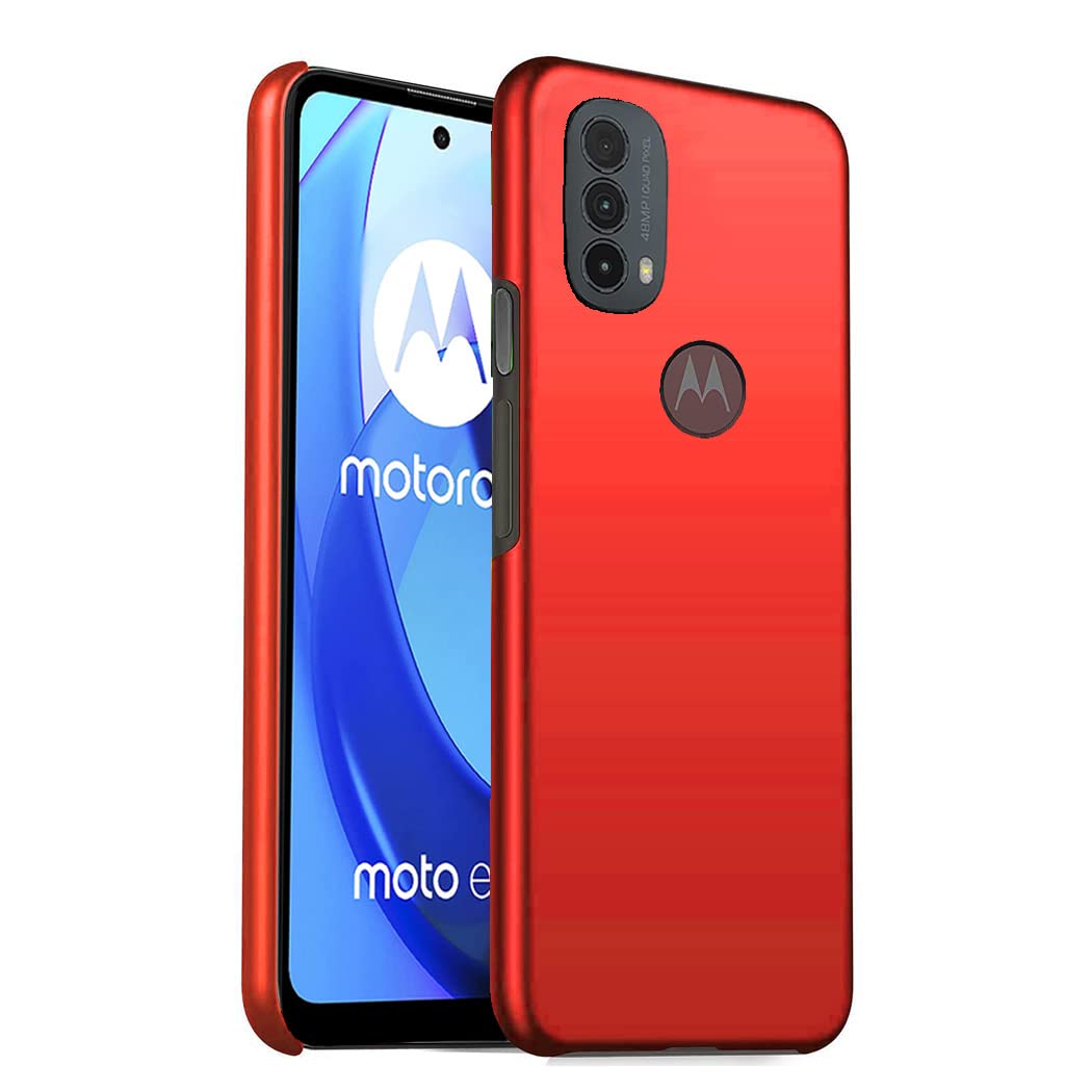 GAPlus Motorola Moto E20 E30 E50 Case Ultra Slim Thin Armour Hard Case Matte Rubberized Cover For Moto E20 E30 E50 (Red)