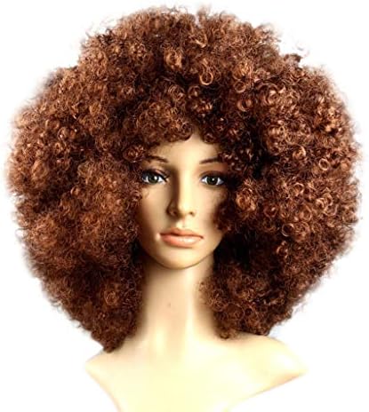 FZZ698 Funny and Party Disco Funny Afro Clown Hair Football Fan-Kids Afro Masquerade Hair Wig, Looking Very Cool and Fashion (N)